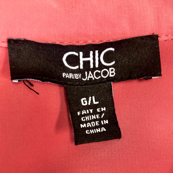 Chic by Jacob Deep Coral Shirt Dress - Picture 6 of 6